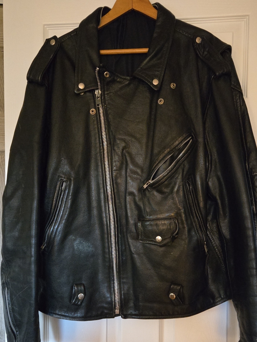 Vintage Leather Motorcycle Jacket